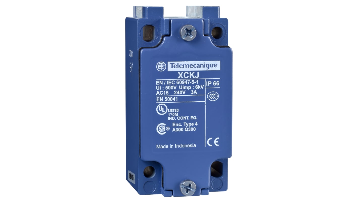 Telemecanique Sensors ZCKJ Series Limit Switch, IP66, DP, Metal Housing, 240V ac Max, 3A Max