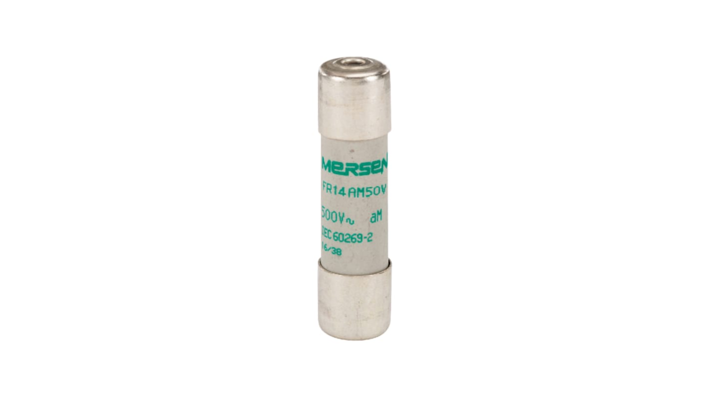 Mersen 2A Slow-Blow Ceramic Cartridge Fuse, 14 x 51mm