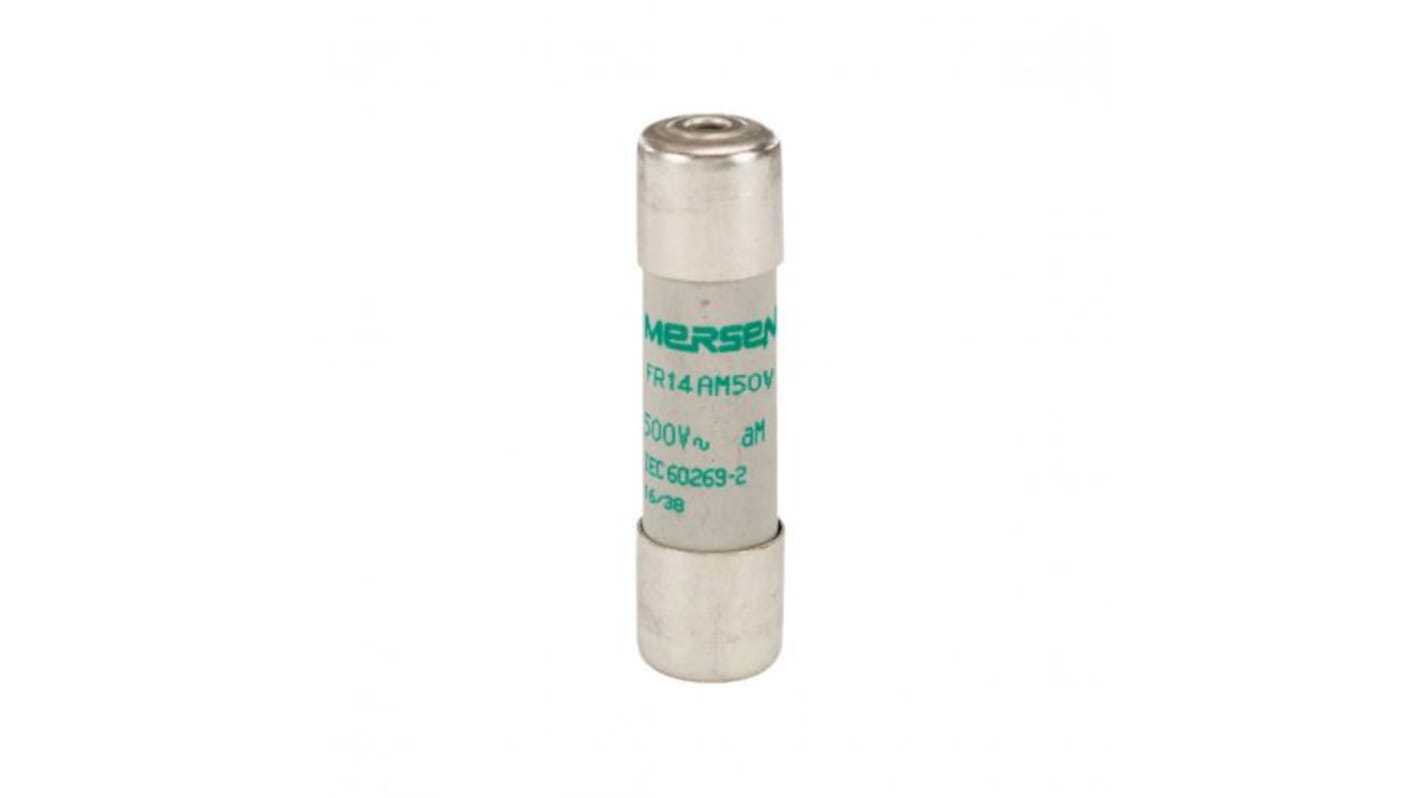 Mersen 25A Slow-Blow Ceramic Cartridge Fuse, 14 x 51mm