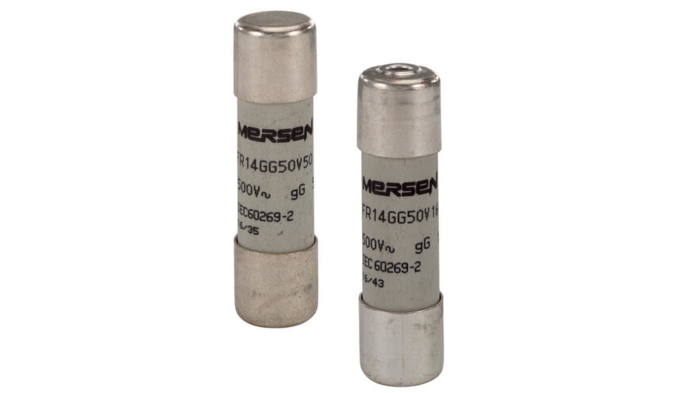 Mersen 1A Slow-Blow Ceramic Cartridge Fuse, 14 x 51mm