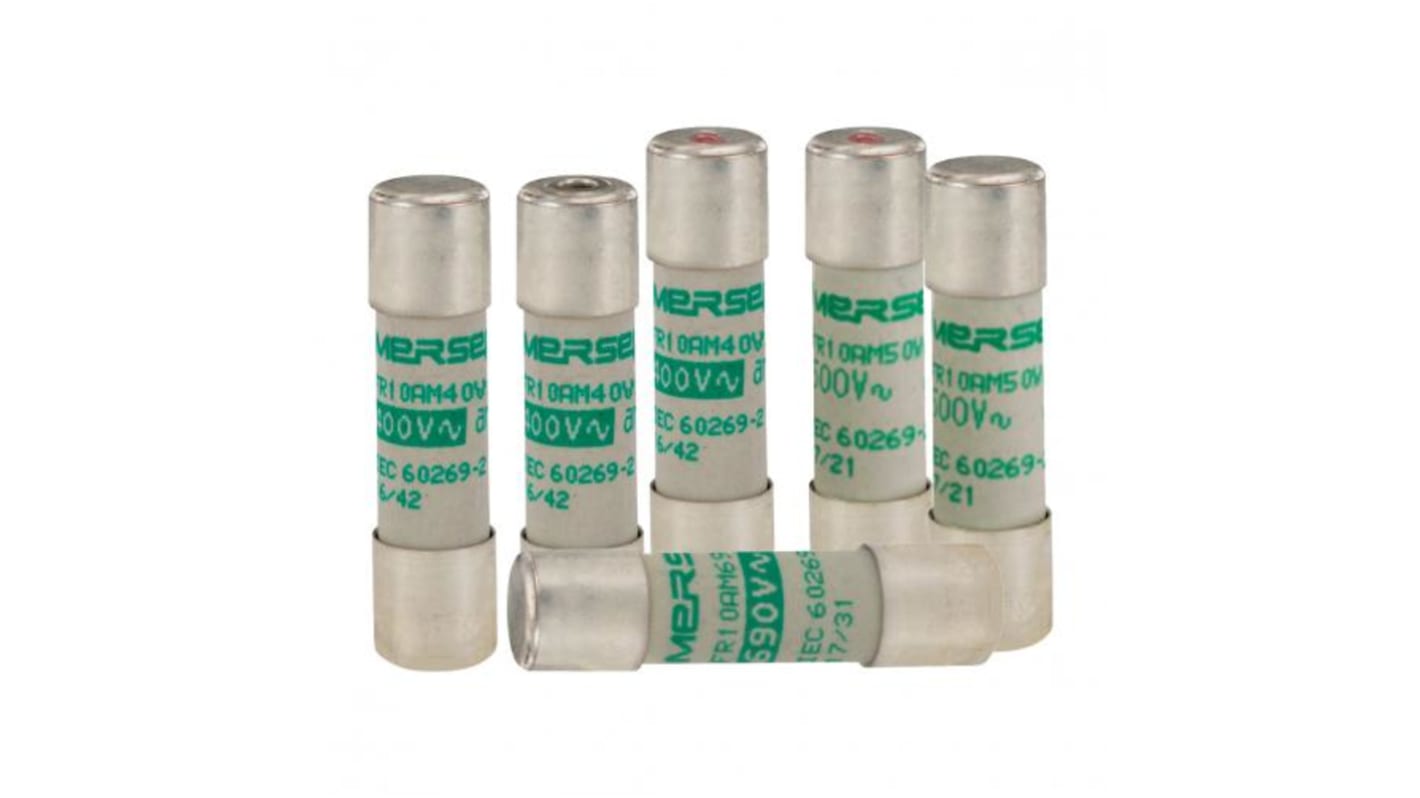 Mersen 4A Slow-Blow Ceramic Cartridge Fuse, 8.5 x 31.5mm