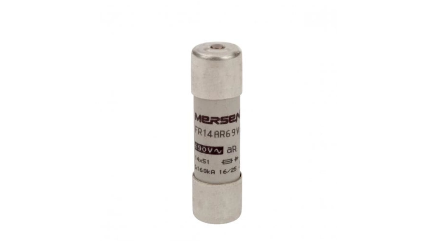 Mersen 50A aR Ceramic Cartridge Fuse, 14 x 51mm