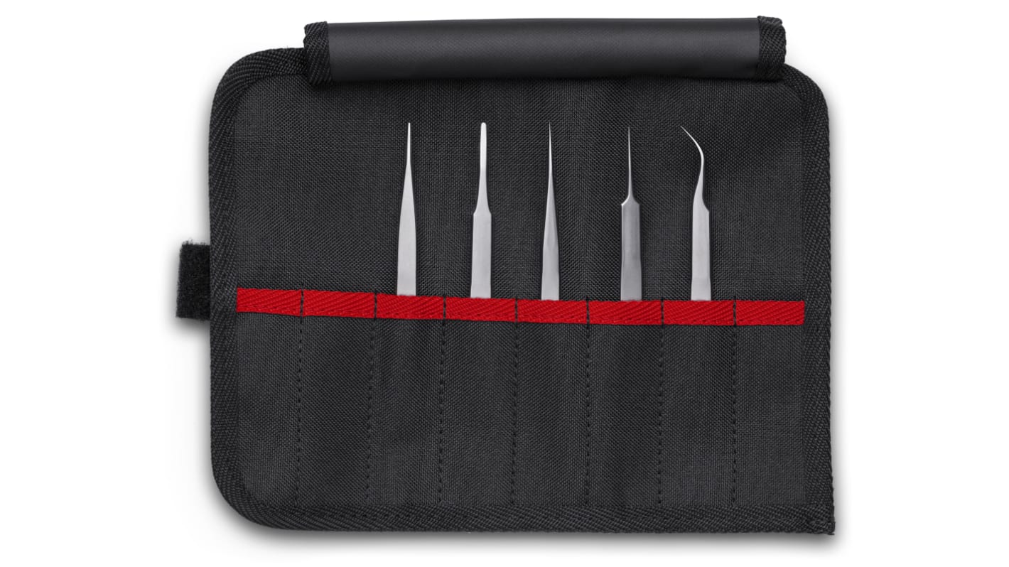 Zestaw pęset dł. całkowita 120 mm Knipex antymagnetyczna Stal nierdzewna elementy 1