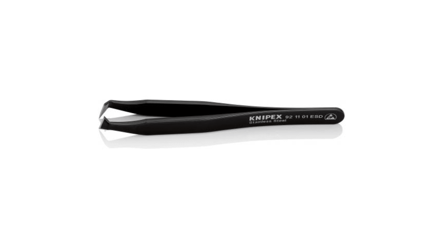 Knipex 115 mm, Stainless Steel, Sharp, ESD Tweezer