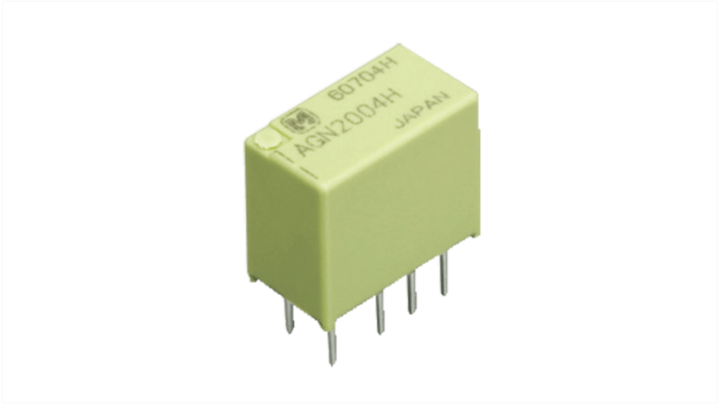 Panasonic PCB Mount Non-Latching Relay, 6V dc Coil, 23.3mA Switching Current, DPDT