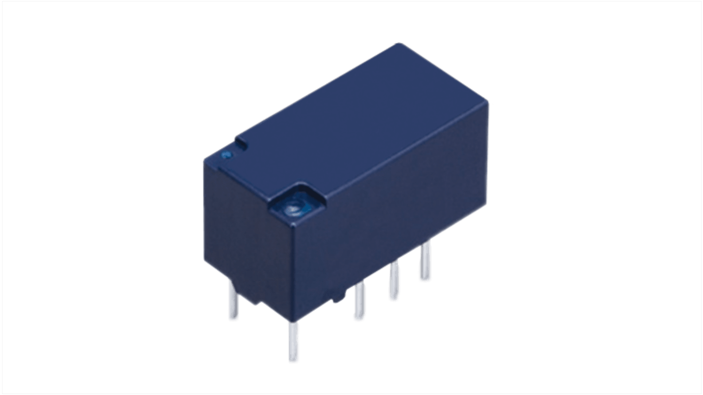 Relè monostabile Panasonic, DPDT, bobina 4.5V cc, Montaggio su circuito stampato