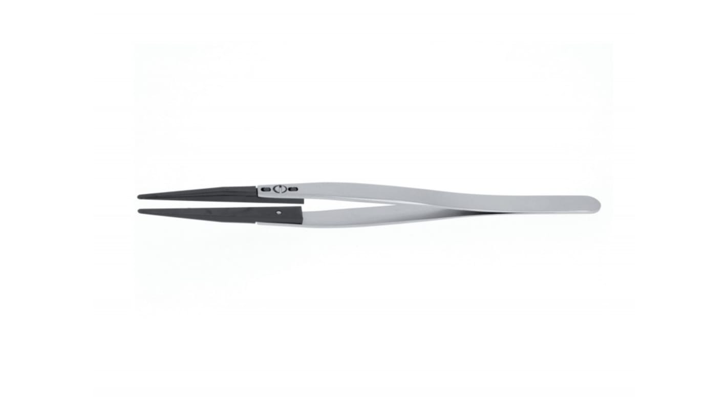 ideal-tek 130 mm, Stainless Steel, Flat, Straight, Tweezer