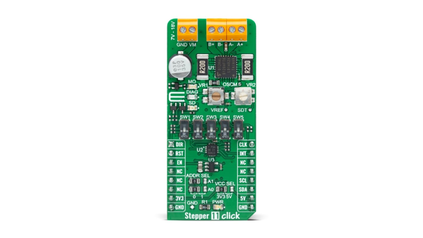 MikroElektronika TB9120AFTG Leistung, Motor und Robotics Entwicklungstool, Stepper 11 Click Schrittmotortreiber