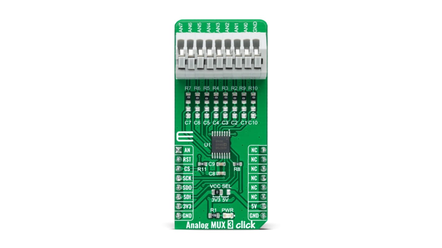 Placa complementaria Interruptores y multiplexor MikroElektronika Analog MUX 3 Click - MIKROE-4580