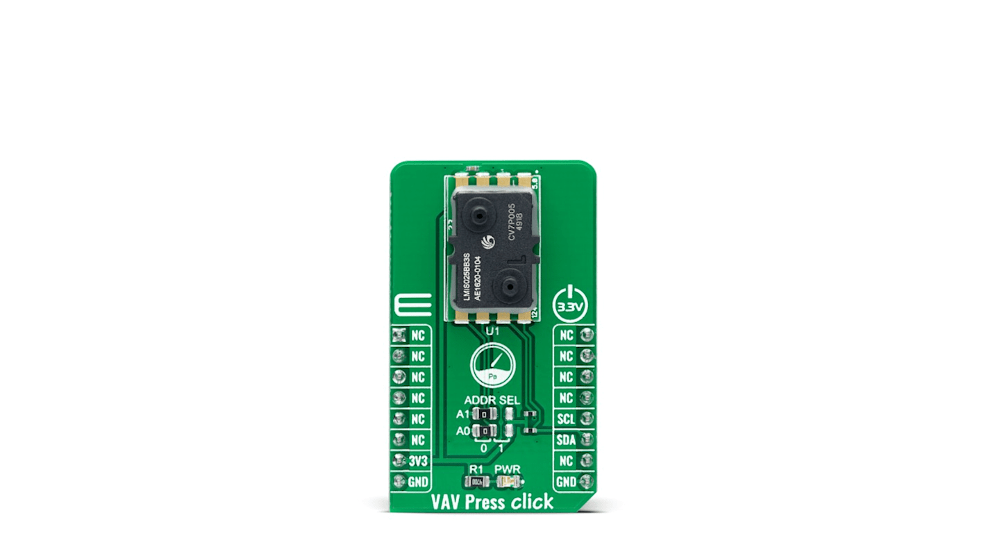 MikroElektronika LMIS025B VAV Press Click Entwicklungskit, Differenzdrucksensor für mikroBUS-Socket