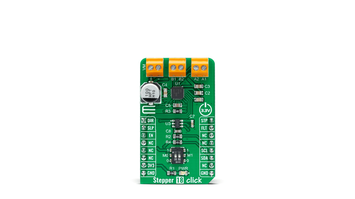 MikroElektronika Stepper 18 Click Stepper Motor Driver for DRV8426 for mikroBUS socket