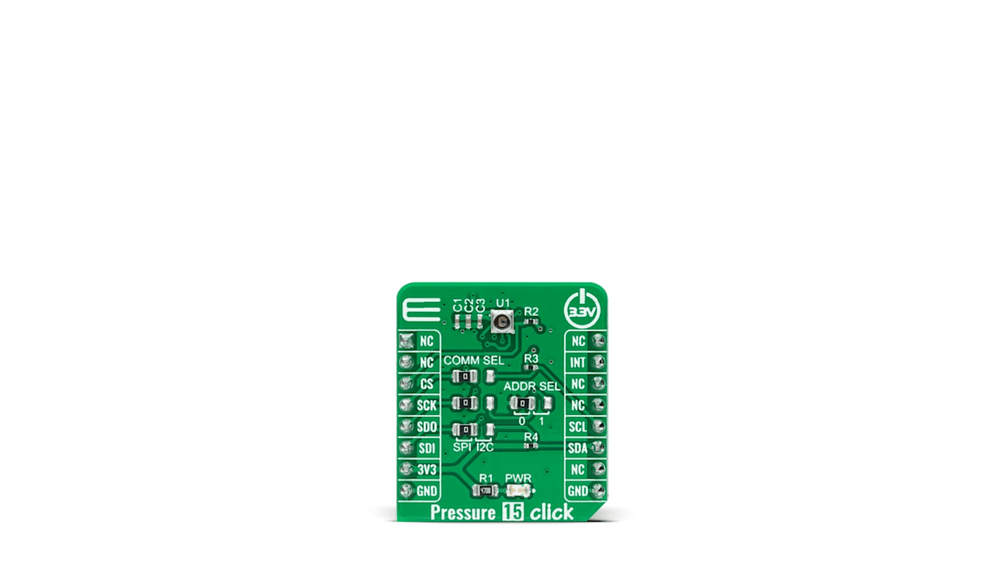 MikroElektronika Pressure 15 Click Absolute Pressure Sensor Add On Board for LPS27HHW mikroBUS socket