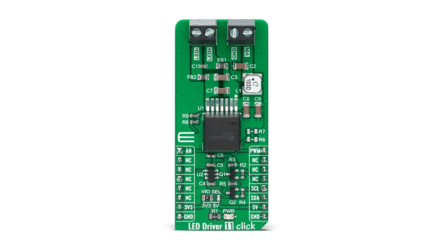 MikroElektronika MIKROE-4757, LED Driver 11 Click LED Controller LED Driver for WLMDU9456001JT for mikroBUS socket