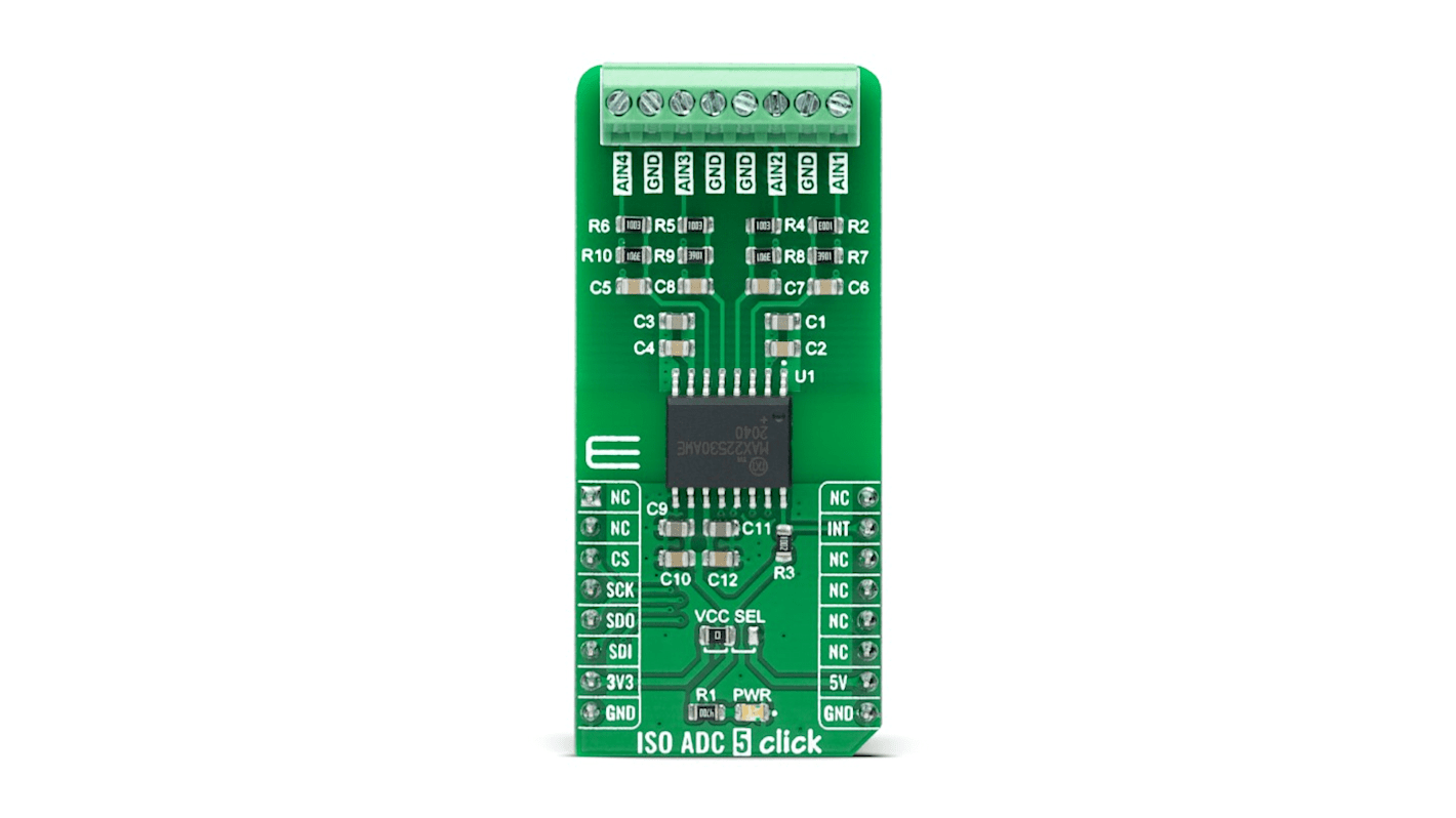 MikroElektronika MIKROE-4758 ISO ADC 5 Click Add On Board Signal Conversion Development Tool