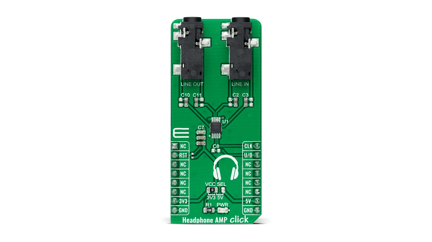Strumento di sviluppo analogico MikroElektronika Headphone AMP Click, Amplificatore audio per Connettore femmina