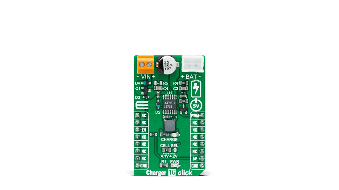 MikroElektronika Charger 16 Click Battery Charger for LT1571 for mikroBUS socket
