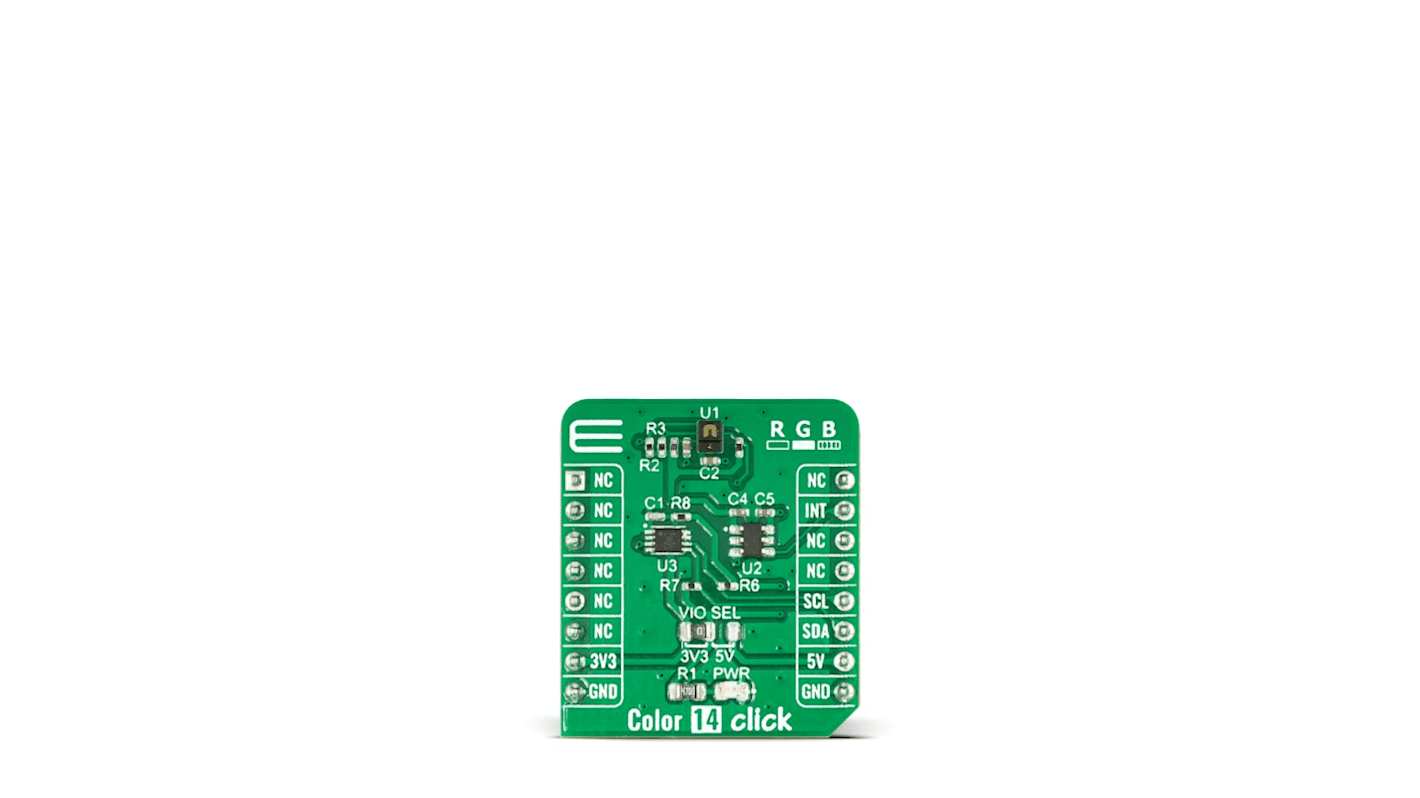 MikroElektronika Sensorudviklingsværktøj Color 14 Click Sensor for synligt lys, Farvesensor, Nærhedssensor