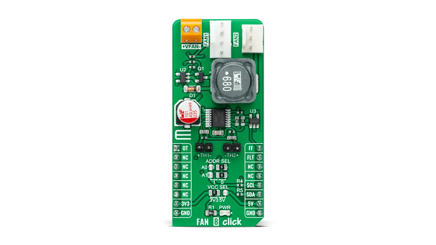 MikroElektronika Fan 8 Click Fan Controller for MAX6615 for mikroBUS socket