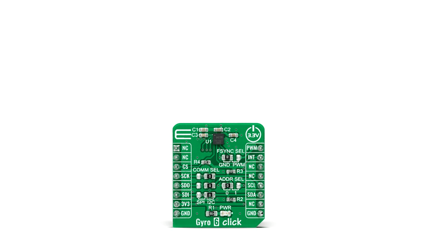 MikroElektronika Gyro 6 Click Gyroscope Sensor Add On Board for IAM-20380 mikroBUS socket