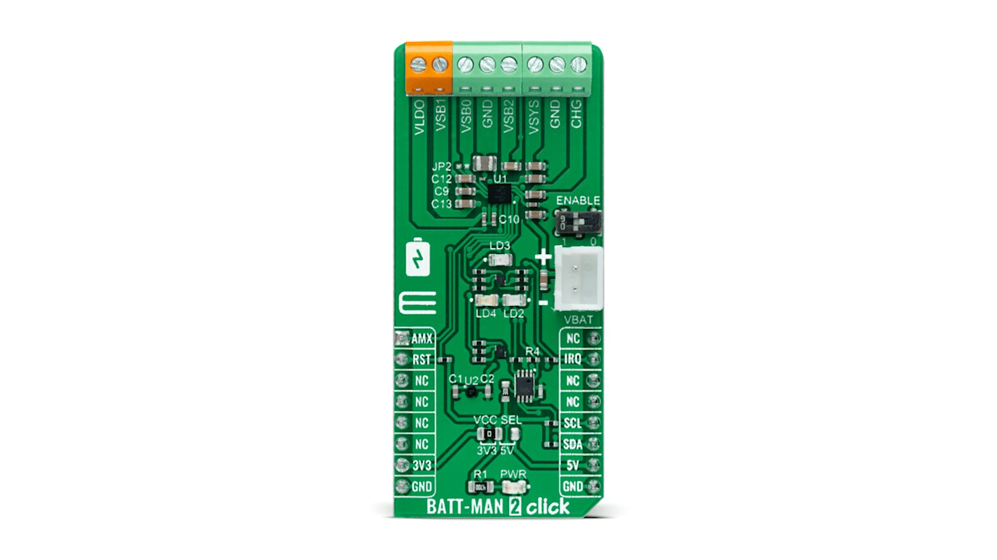 MikroElektronika BATT-MAN 2 Click Power Management Unit (PMU) for MAX77654 for mikroBUS socket