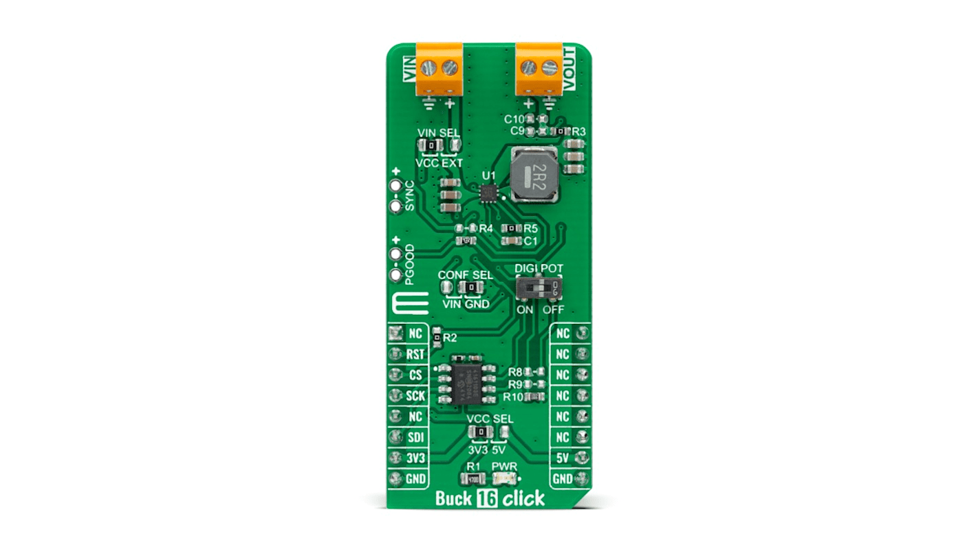 MikroElektronika Buck 16 Click, 直流-直流转换器 附加板, TPS62912芯片