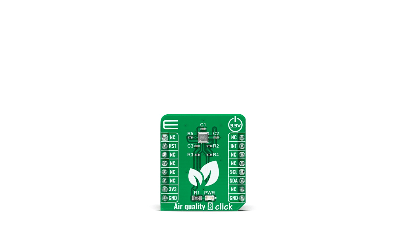 MikroElektronika Air quality 8 Click Air Quality Sensor Add On Board for ZMOD4510 mikroBUS socket