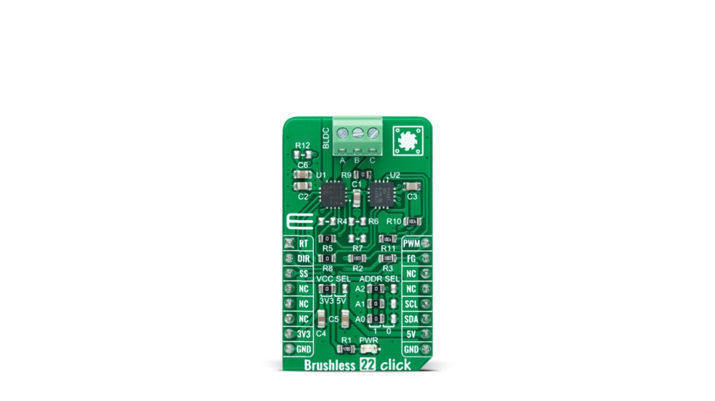 MikroElektronika Brushless 22 Click, 三相电机驱动器 附加板, MTD6508芯片