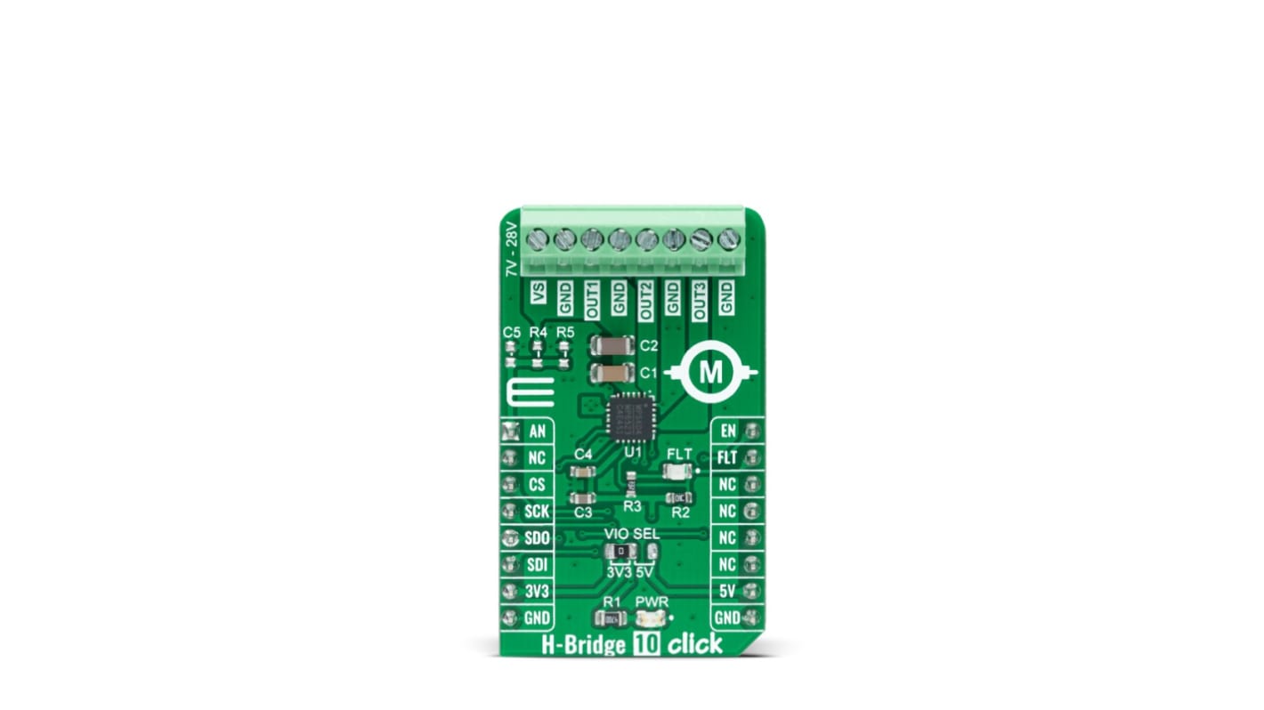 MikroElektronika H-Bridge 10 Click, 直流电动机驱动器 附加板, MP6523芯片