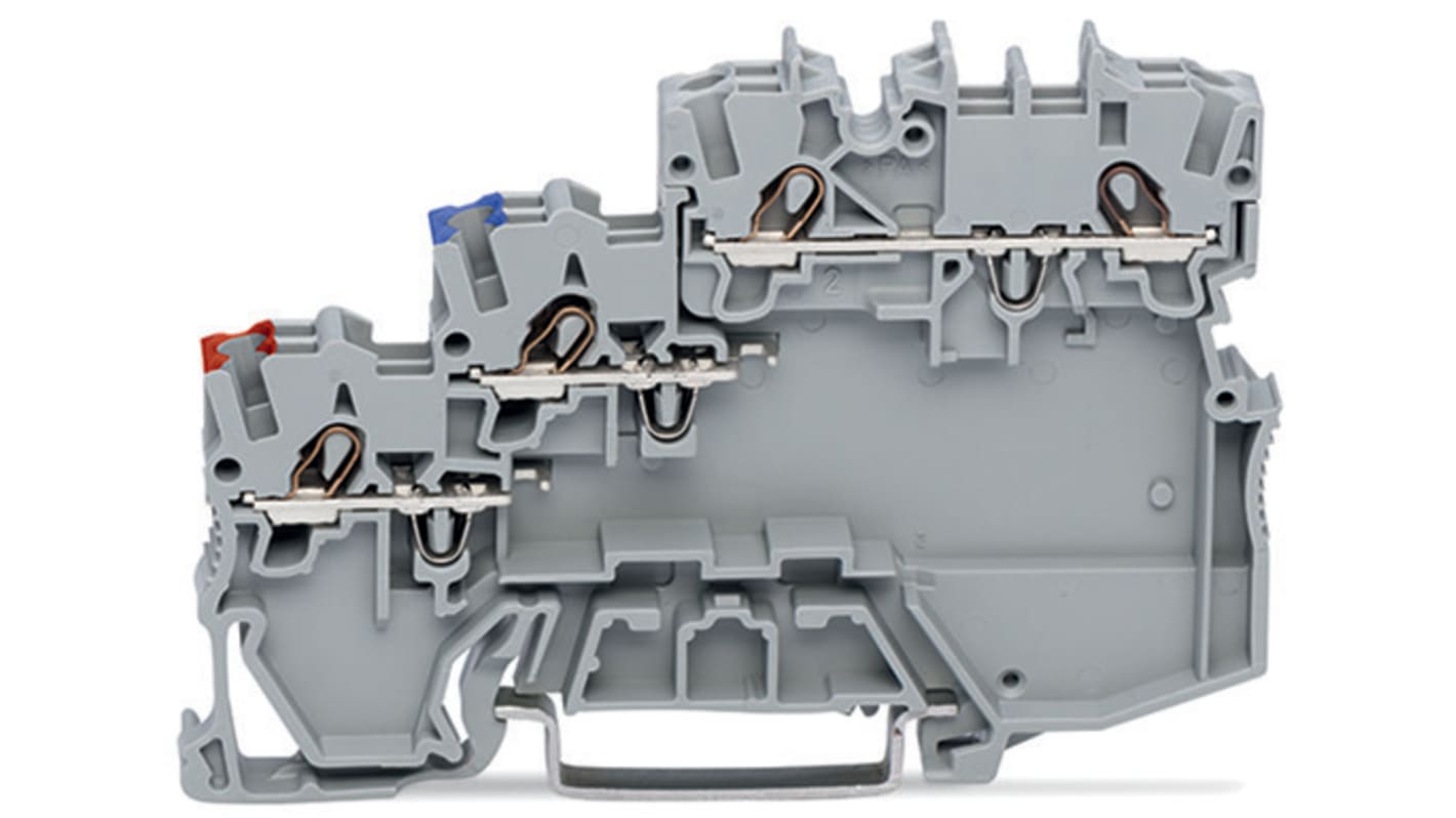WAGO 2000-5311 TOPJOB S, 2000 Series Grey, 1mm², Triple-Level, Push-In Cage Clamp Termination