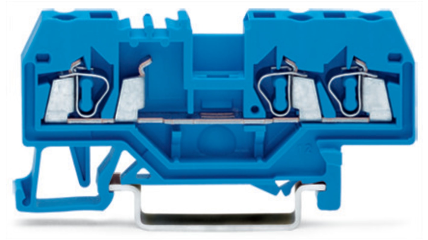 WAGO 280-684 280 Series Blue, 2.5mm², Single-Level, Cage Clamp Termination, ATEX, IECEx