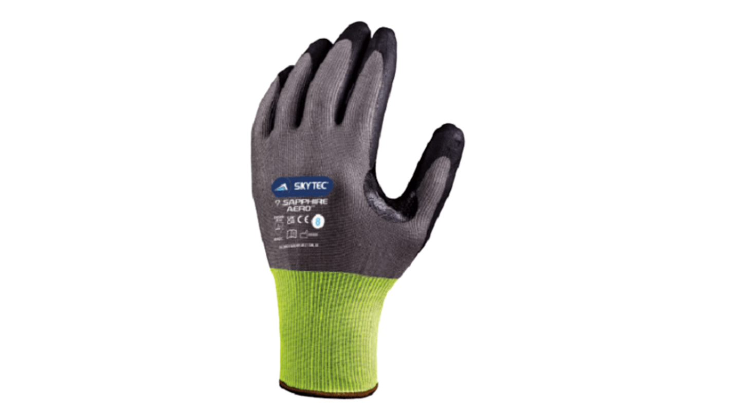 Skytec Schneidfeste Handschuhe, Größe 8, Mechanisch, Nitril Schwarz / Grau