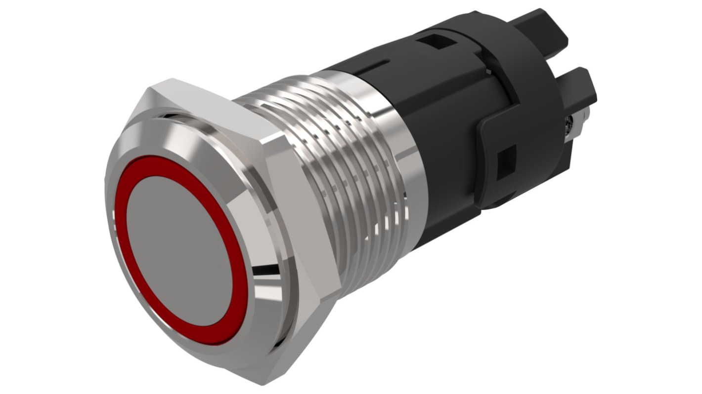 EAO 82 Series Green, Red Indicator, 24V dc, 16mm Mounting Hole Size, IP65, IP67