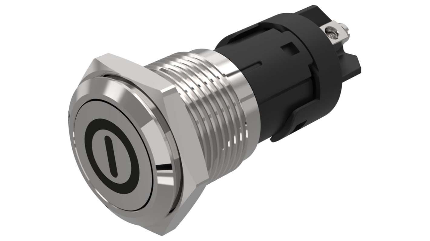 Interruttore a pulsante EAO, Momentaneo, SPDT, , 3A, IP65, IP67 Montaggio a pannello