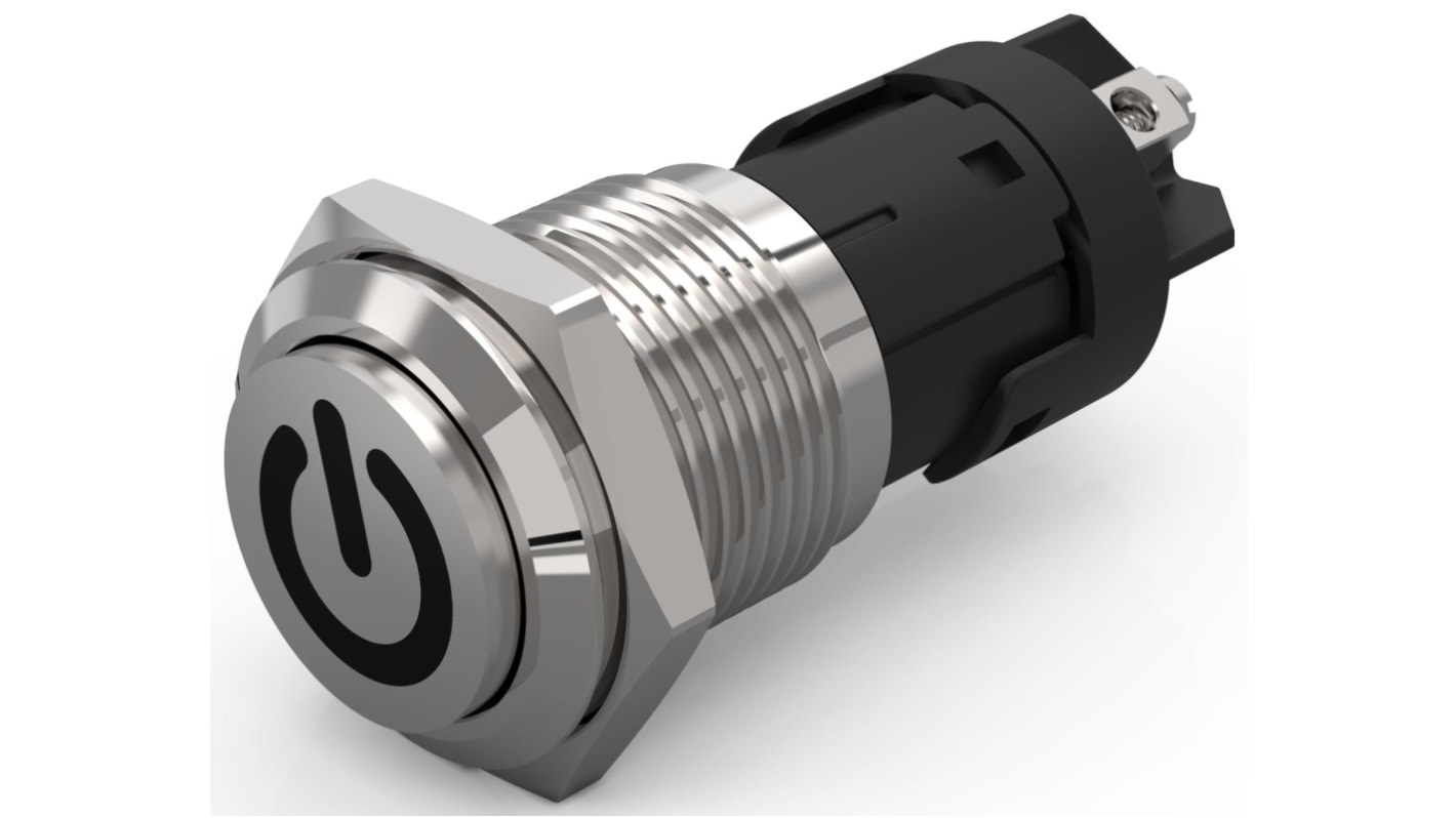 Interruttore a pulsante EAO, Momentaneo, SPDT, , 3A, IP65, IP67 Montaggio a pannello
