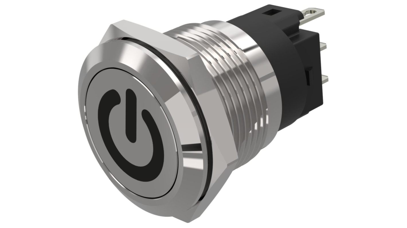 Interruttore a pulsante EAO, Momentaneo, SPDT, , 3A, IP65, IP67 Montaggio a pannello