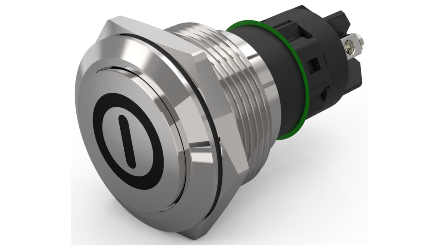 Interruttore a pulsante EAO, Momentaneo, SPDT, , 3A, IP65, IP67 Montaggio a pannello