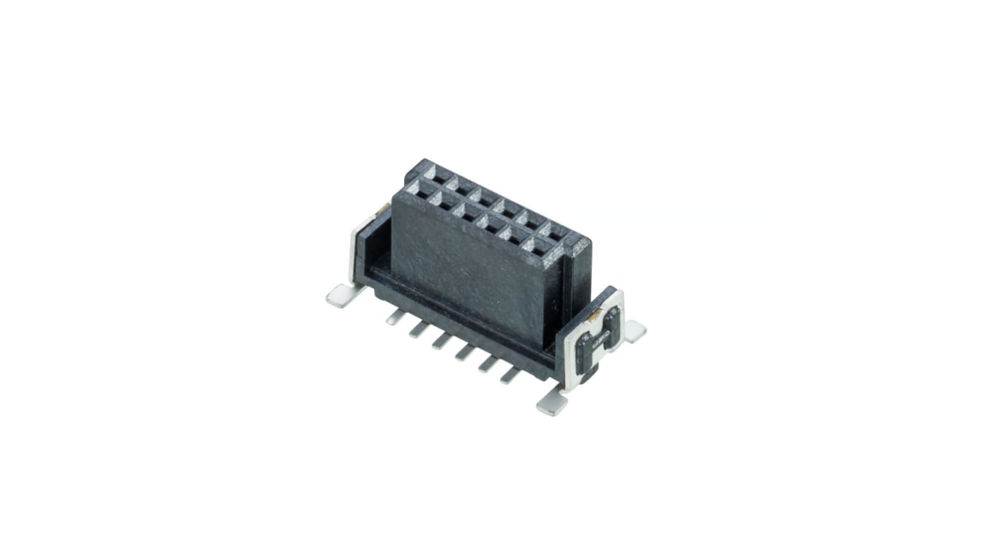 HARWIN M55-600 Series Vertical Surface Mount PCB Connector, 12-Contact, 2-Row, 1.27mm Pitch, Solder Termination