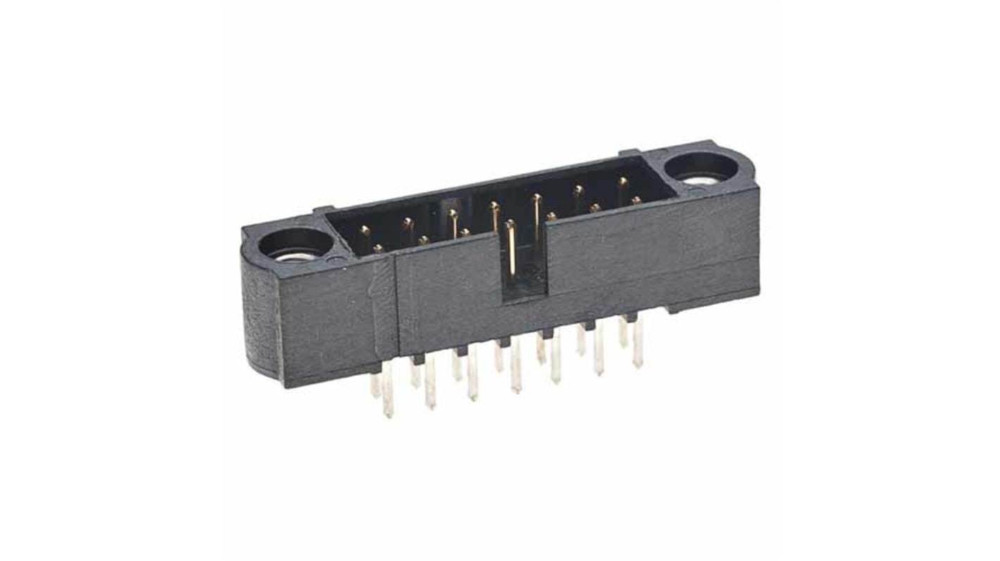 HARWIN 8p双排PCB连接器 垂直穿板连接器, 2mm间距, THT安装, M80-500系列