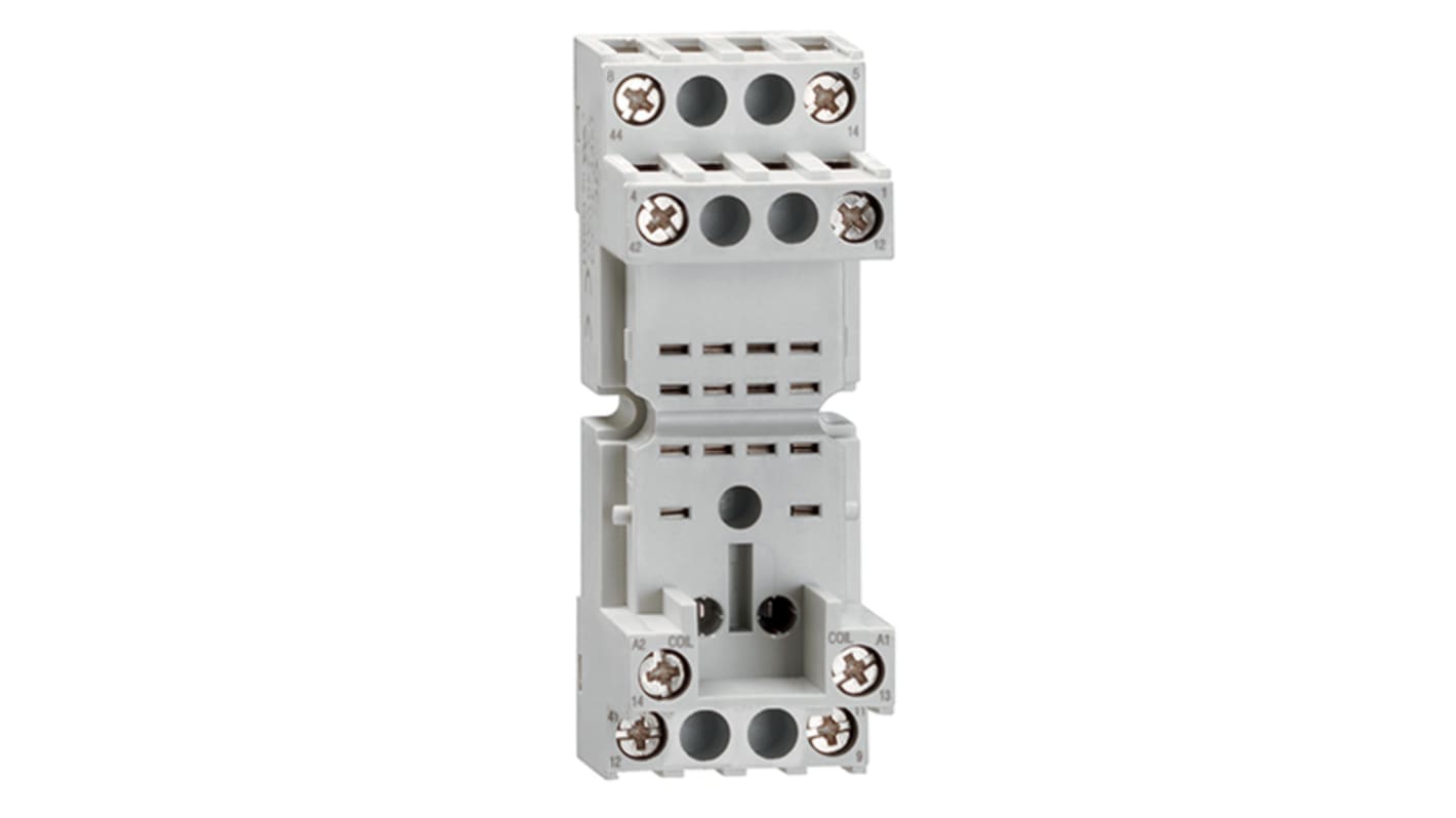 Lovato HR SERIES 230V ac DIN Rail Relay Socket, for use with HR SERIES