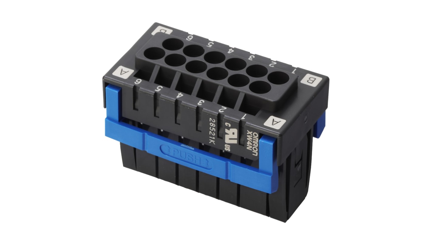 Omron, 3.5mm Pitch, 12 Way, Pluggable Terminal Block, Plug, Plug-In, XW4N-12D2-S