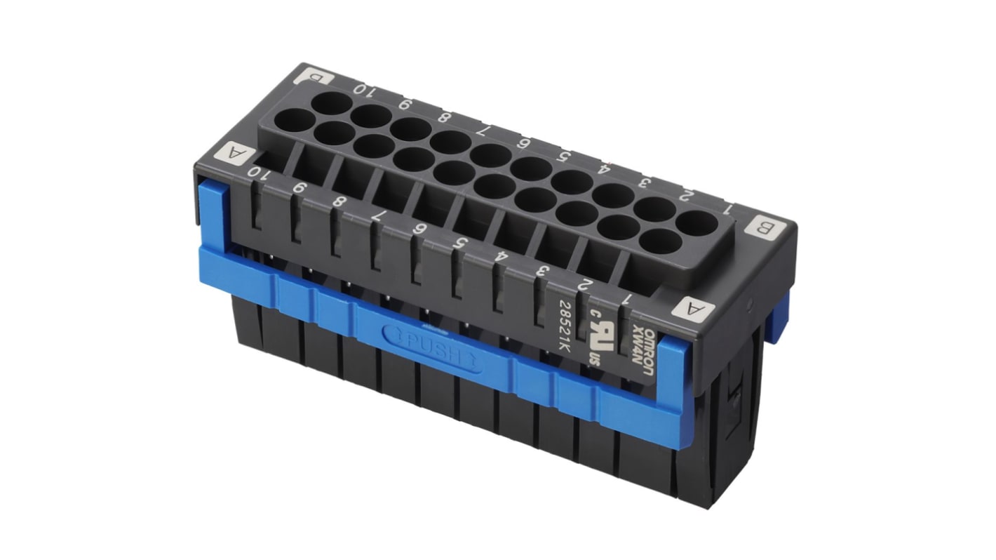 Omron, 3.5mm Pitch, 20 Way, Pluggable Terminal Block, Plug, Plug-In, XW4N-20D2-A