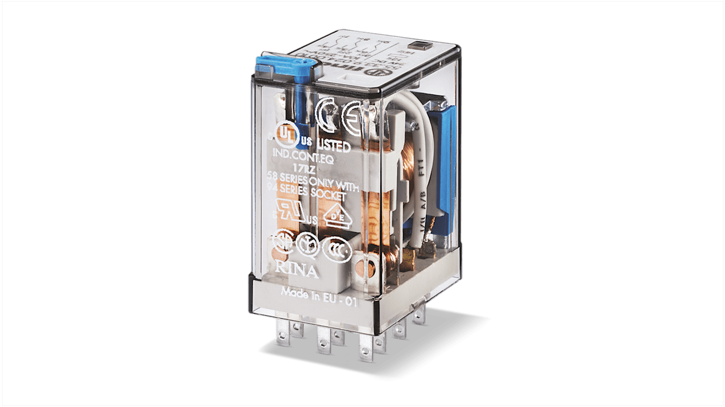 Finder Plug In Relay, 36V dc Coil, 10A Switching Current, 3PDT, 3PDT