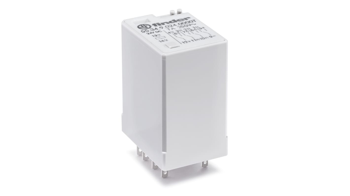 Finder Plug-In Mount Relay, 48V dc Coil, 7A Switching Current