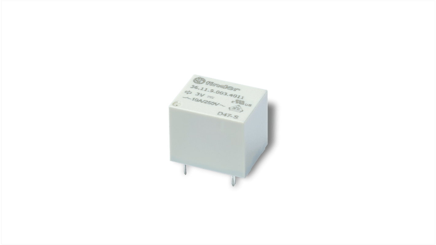 Finder PCB Mount Relay, 6V dc Coil, 10A Switching Current, SPDT
