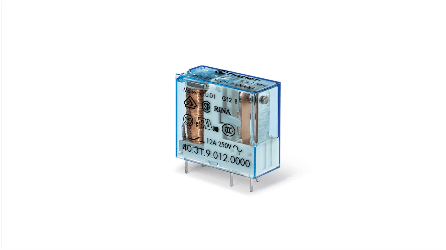 Modulo relè di potenza Finder, SPDT, bobina 60V cc, Montaggio su circuito stampato