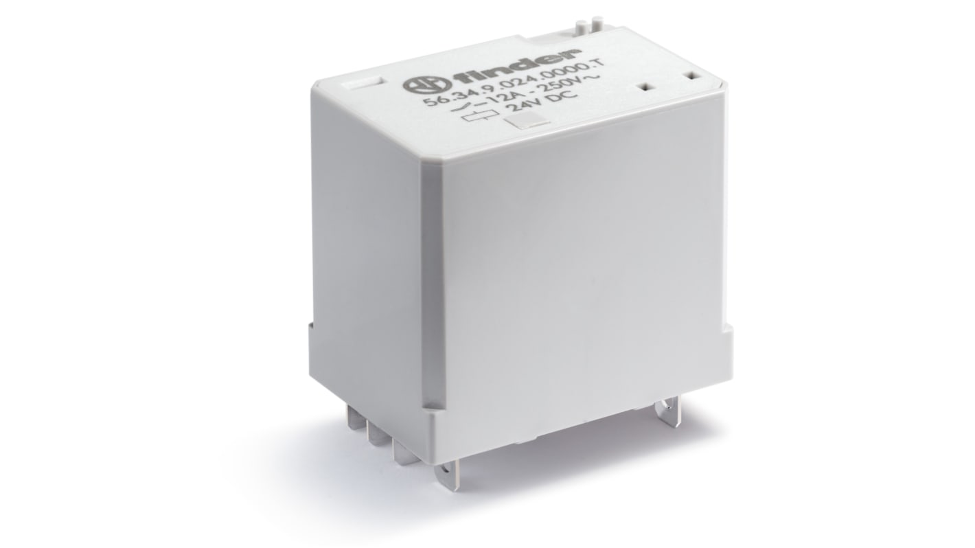 Modulo relè di potenza Finder, bobina 72V cc, Montaggio a innesto