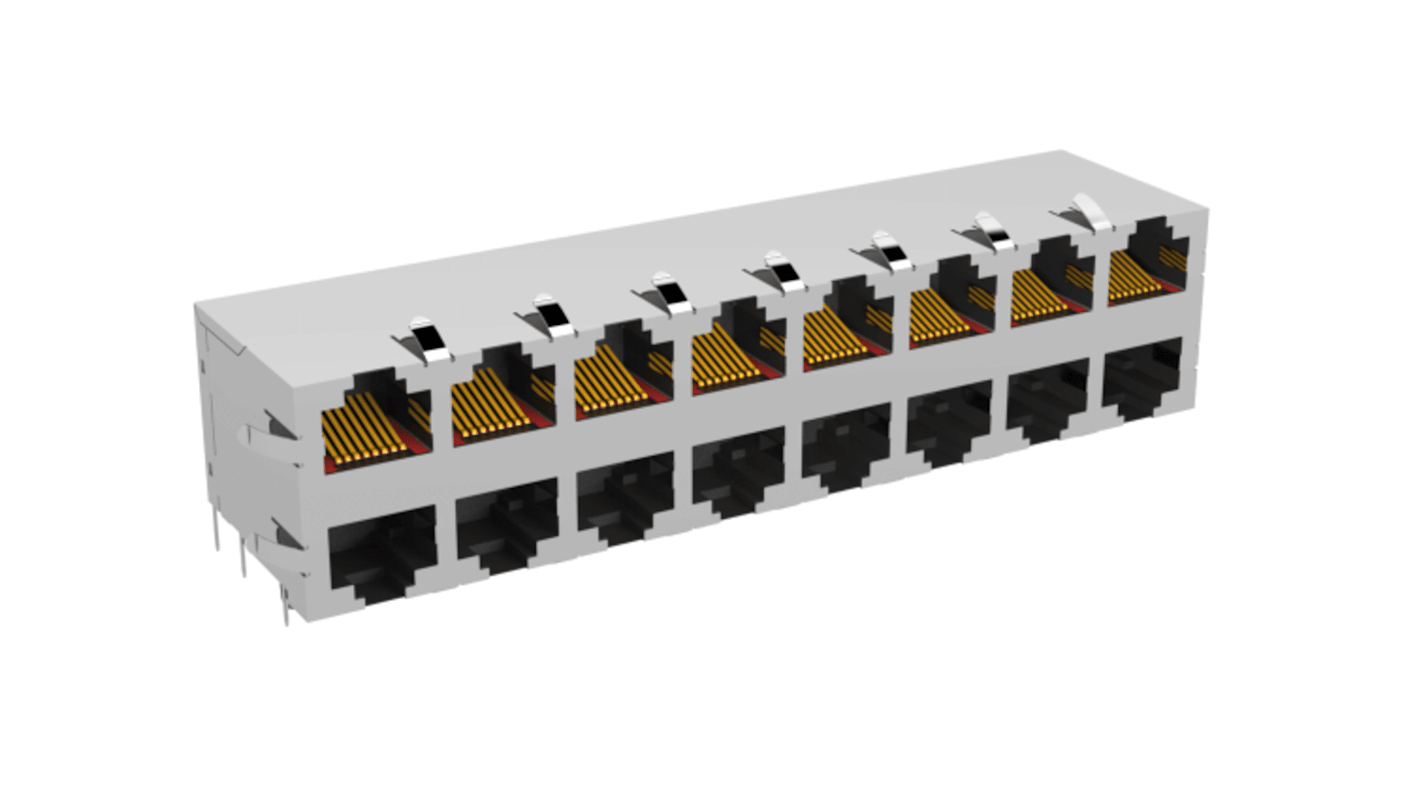 Módulo de conector RJ Cat5 Hembra ERNI, de 8 vías