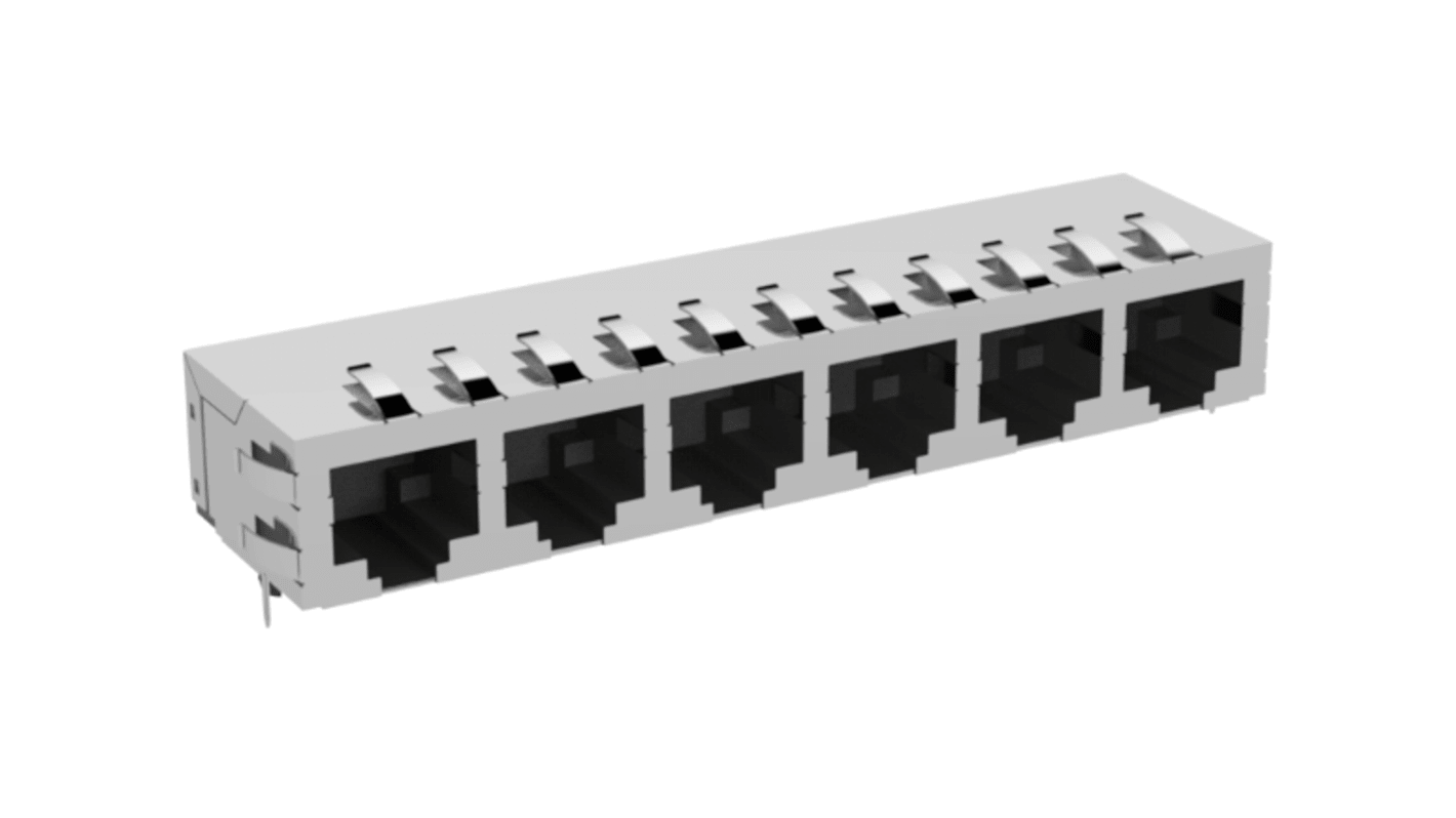 ERNI Female RJ Connector Module, Through Hole, Cat5