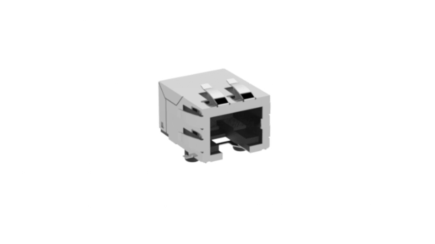 Modulo connettore RJ Femmina ERNI Cat3, Cat4, 8P-8C vie, Montaggio con foro passante