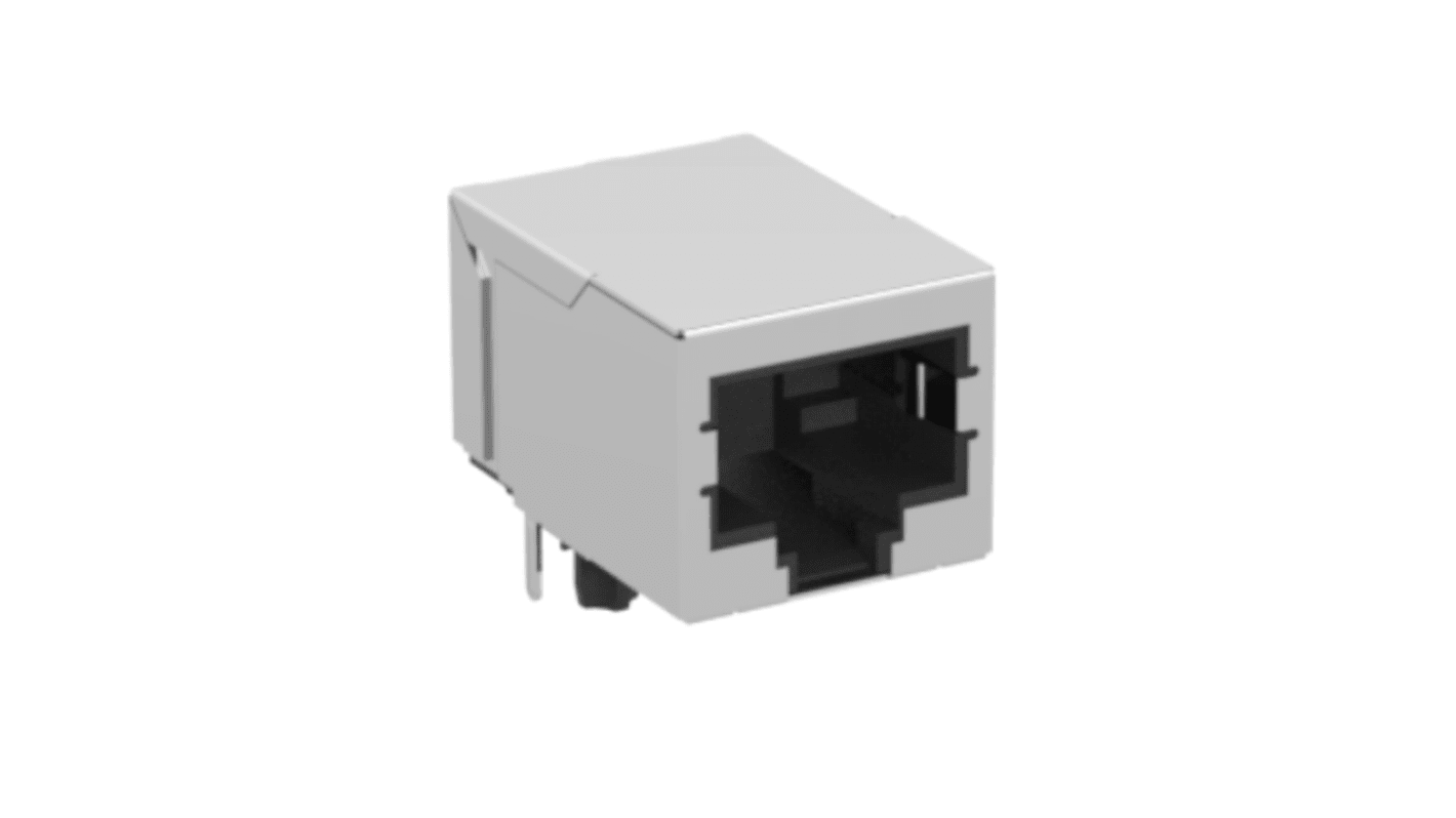 ERNI RJ45五类接口, THT安装, 1x1口, 8P-8C路